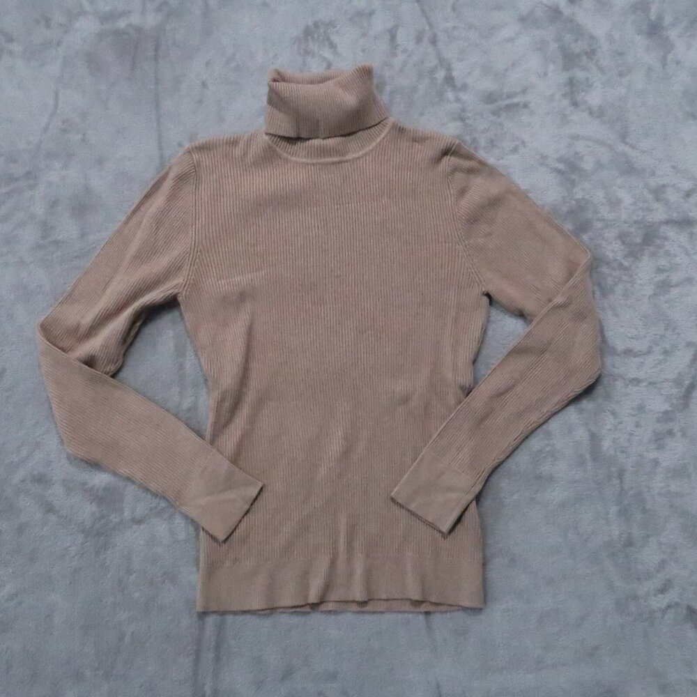 H&M Sweater Women XL Gray Knit Turtleneck Pullover Stretch Minimalist Classy Lot - Picture 7 of 15
